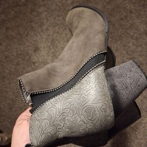 Stylish Gray Ankle Boots